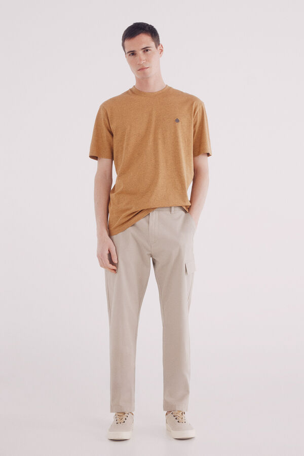 Springfield Playera melange básica amarillo