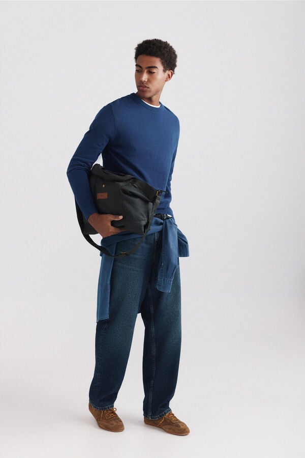 Springfield Su&eacute;ter b&aacute;sico cuello redondo azul
