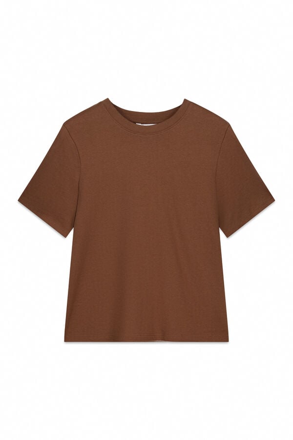 Springfield Playera b&aacute;sica de algod&oacute;n caf&eacute;