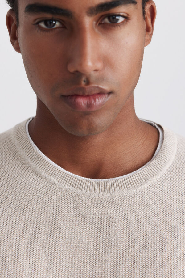 Springfield Playera de tejido de punto beige