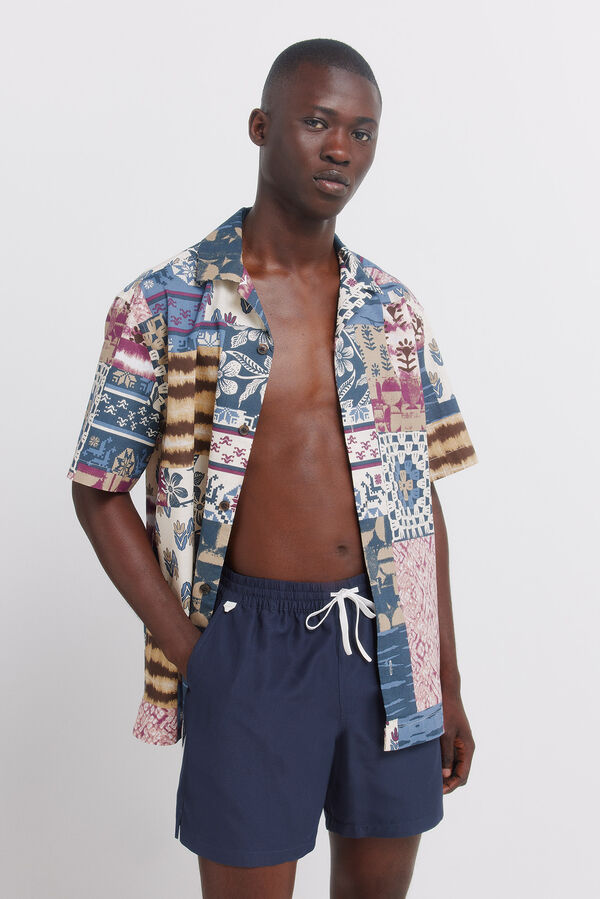 Springfield Traje de ba&ntilde;o liso azulado