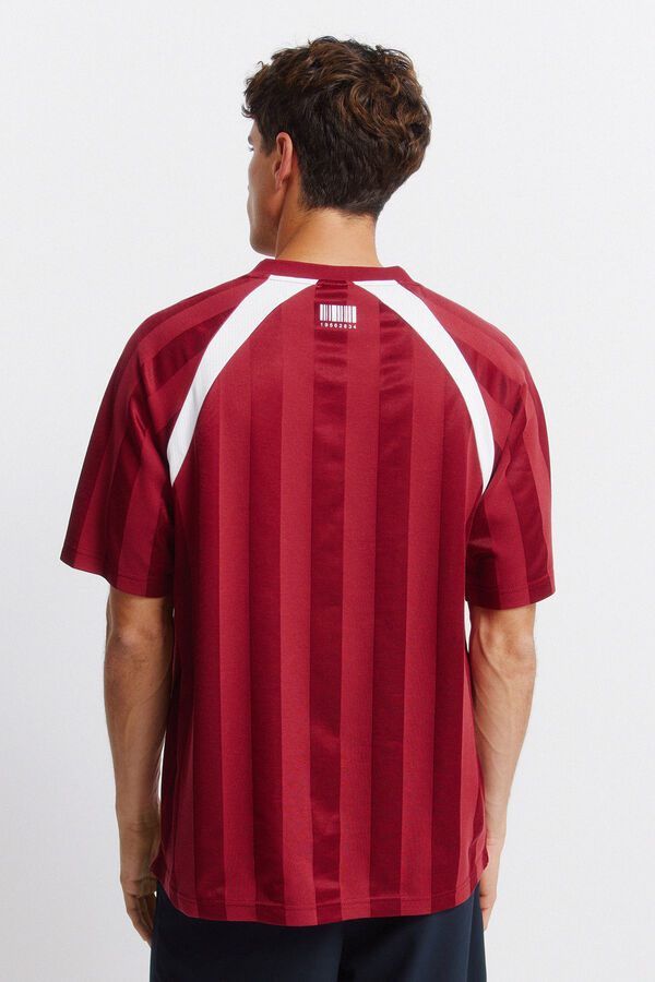 Springfield Playera de f&uacute;tbol de piezas rojo
