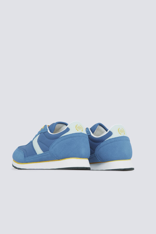 Springfield Zapatilla piel casual azulado
