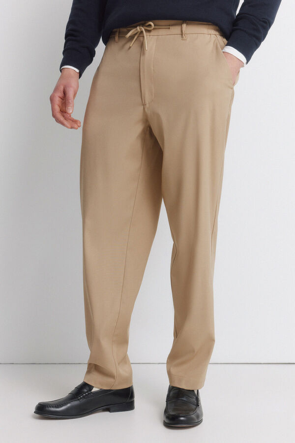 Springfield Pantal&oacute;n recto holgado beige