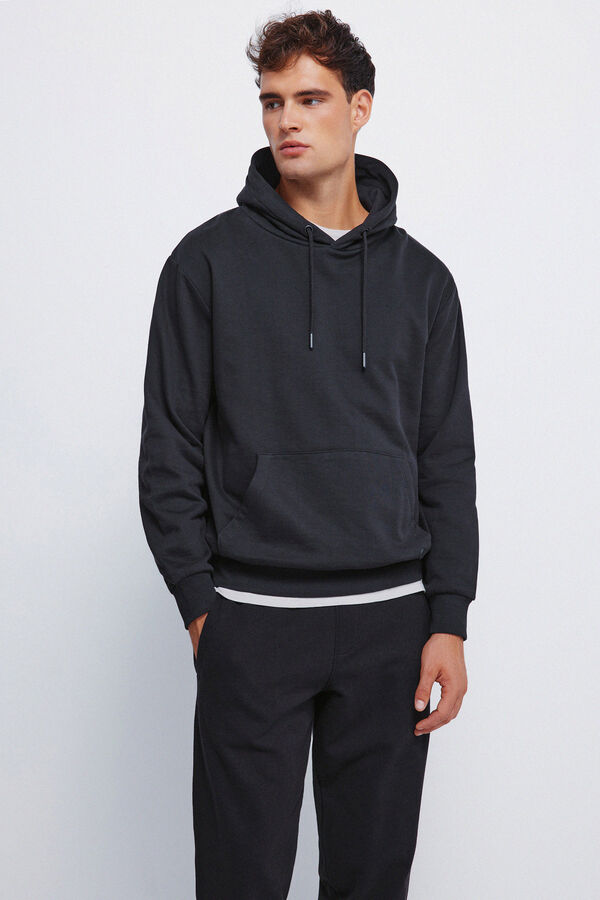 Springfield Pantal&oacute;n de felpa negro