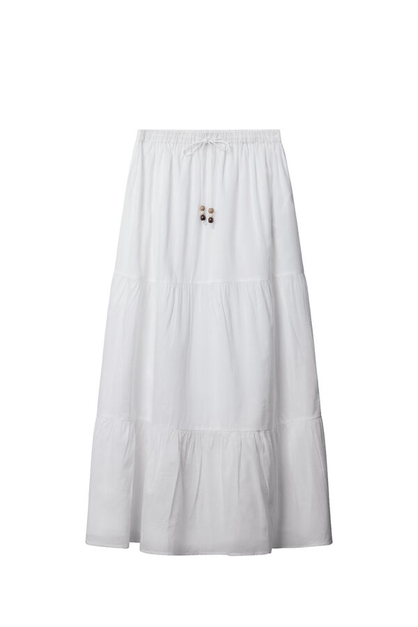 Springfield Falda midi con volantes natural