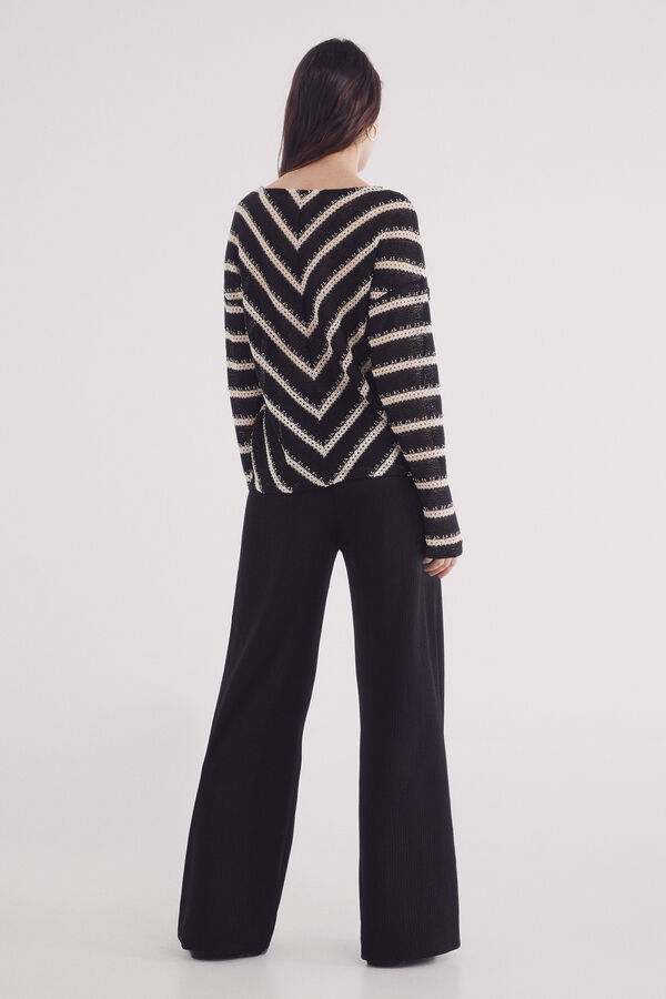 Springfield Pantalón jogger estructura negro