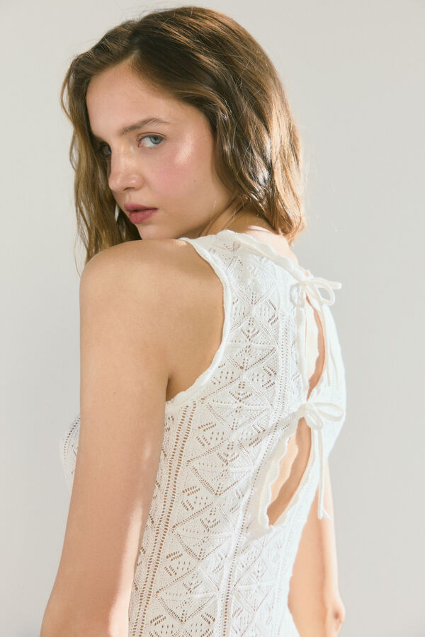 High Spirits Vestido Tulip blanco