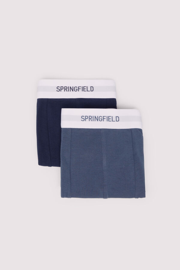 Springfield Pack 2 bóxeres cintura contraste azul