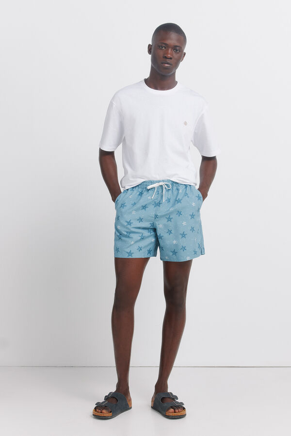 Springfield Traje de ba&ntilde;o estampado de estrellas azul