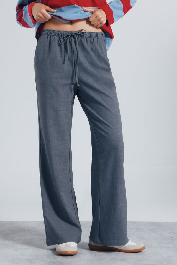 Springfield Pantalón jogger ancho gris