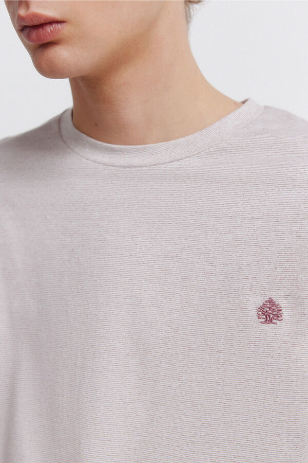 Springfield Camiseta microraya p&uacute;rpura