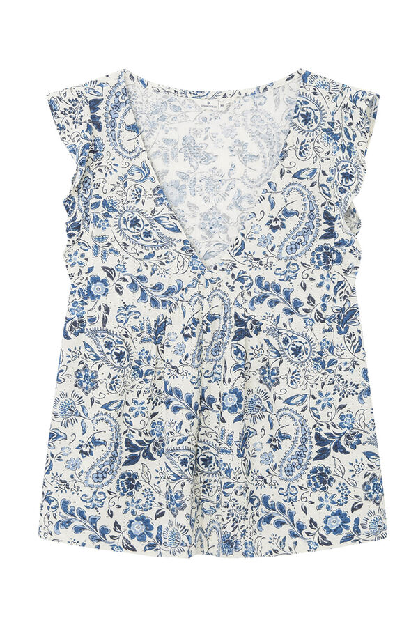 Springfield Playera Estampado Flores Azules estampado