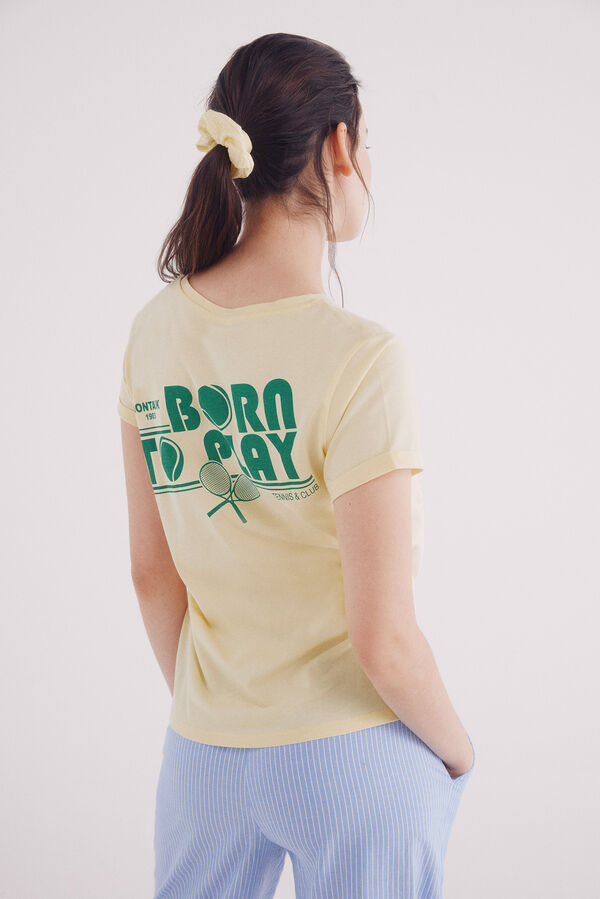 Springfield Playera "Born to play" amarillo