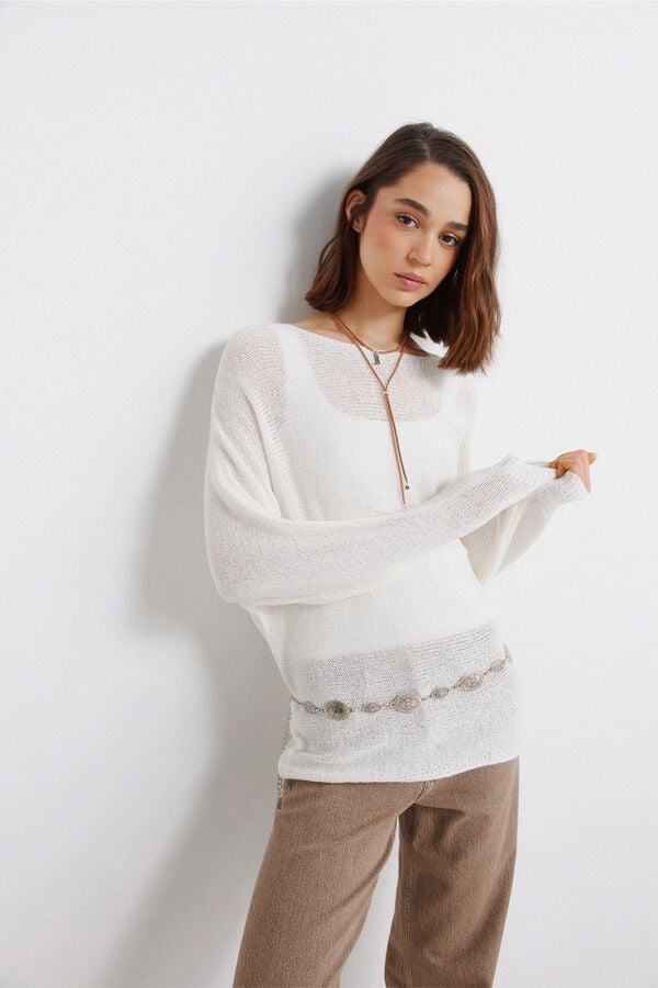 Springfield Jersey cuello barco beige