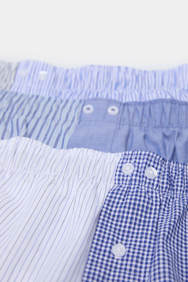 Springfield Pack 3 calzoncillos popelín rayas azul