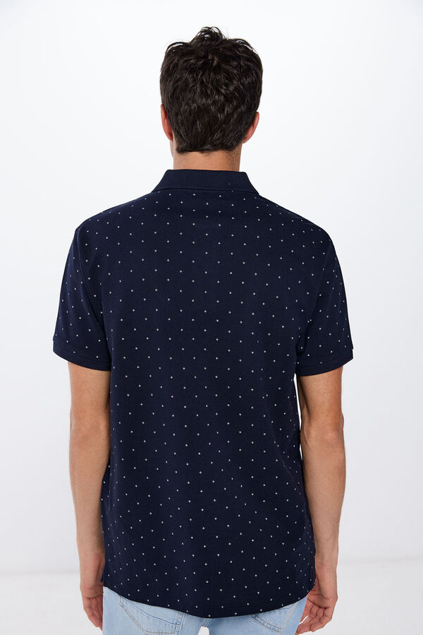 Springfield Polo piqué micro estampado navy