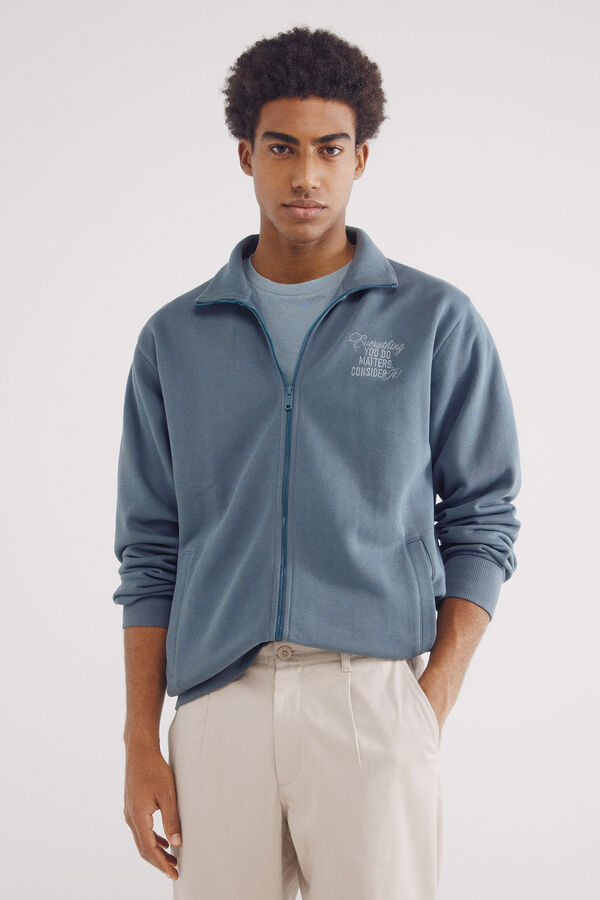 Springfield Sudadera camionero abierta azul