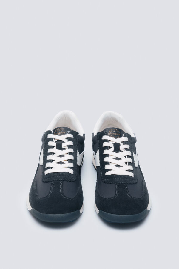 Springfield Sneaker de piel estilo retro azulado