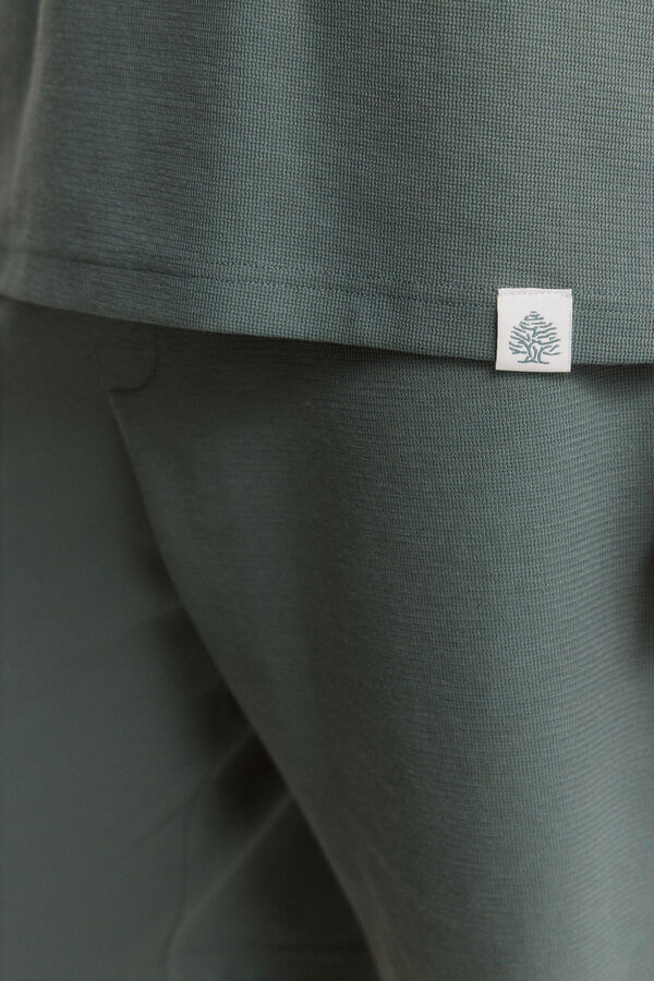 Springfield Playera de tela waffle caza oscuro