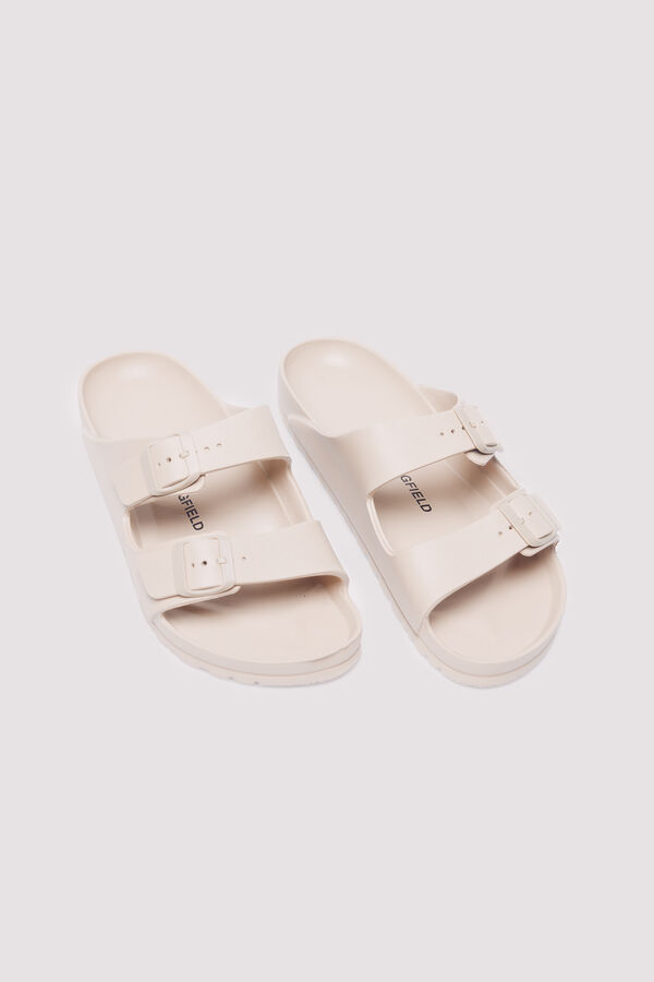 Springfield Sandalia engomada hebillas beige