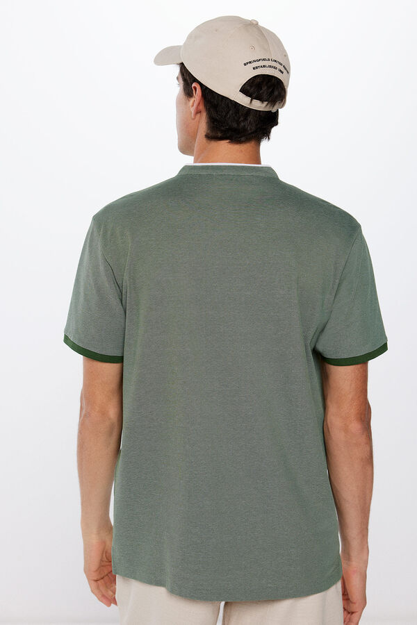 Springfield Polo slim cuello mao verde