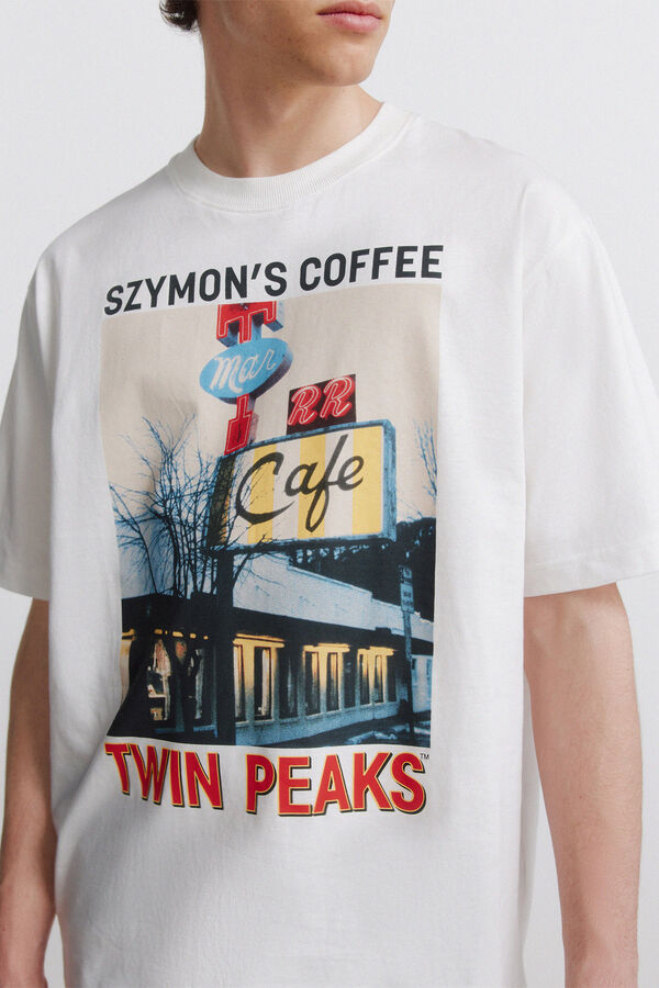 Springfield Playera Twin Peaks blanco