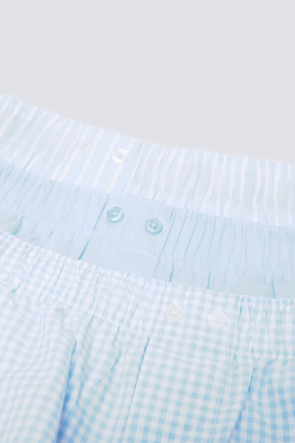 Springfield Pack de 3 calzones popelín estampados azul