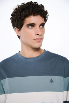 Springfield Playera manga larga cortes azul
