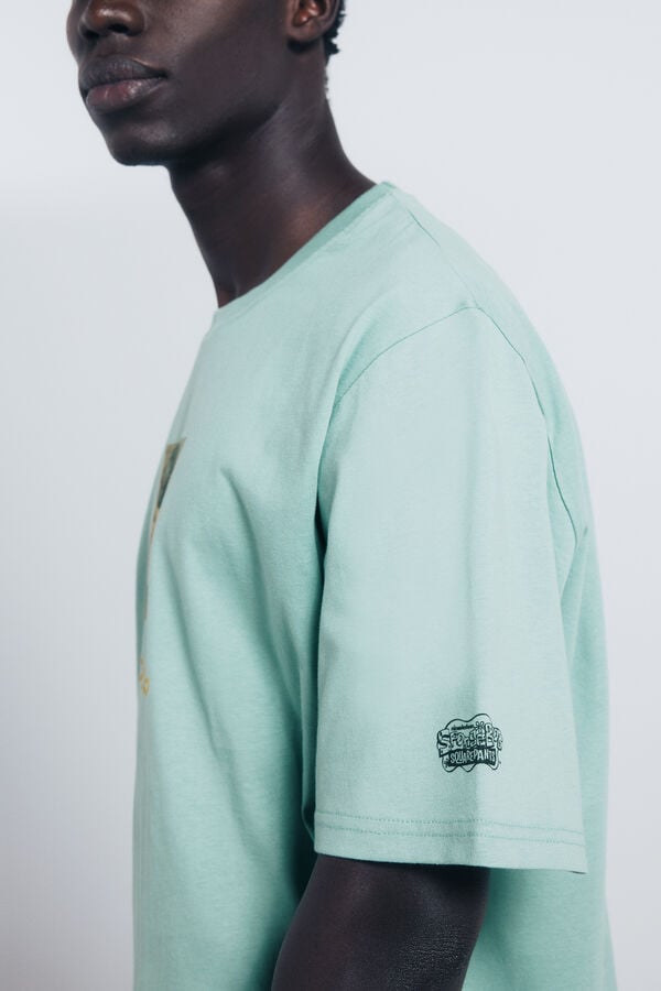 Springfield Camiseta Bob Esponja Van Gogh verde