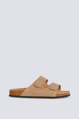 Springfield Sandalia de doble tira con velcro caf&eacute;