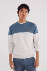 Springfield Jersey básico con bloques de color gris
