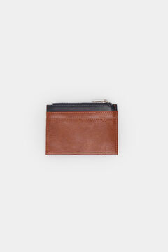 Springfield Cartera básica efecto piel bicolor azul