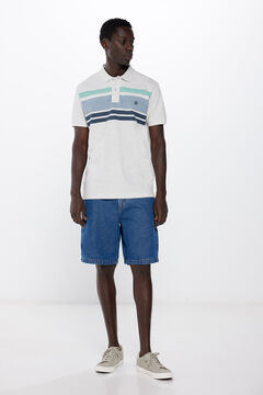 Springfield Polo piqué bloque color regular fit gris