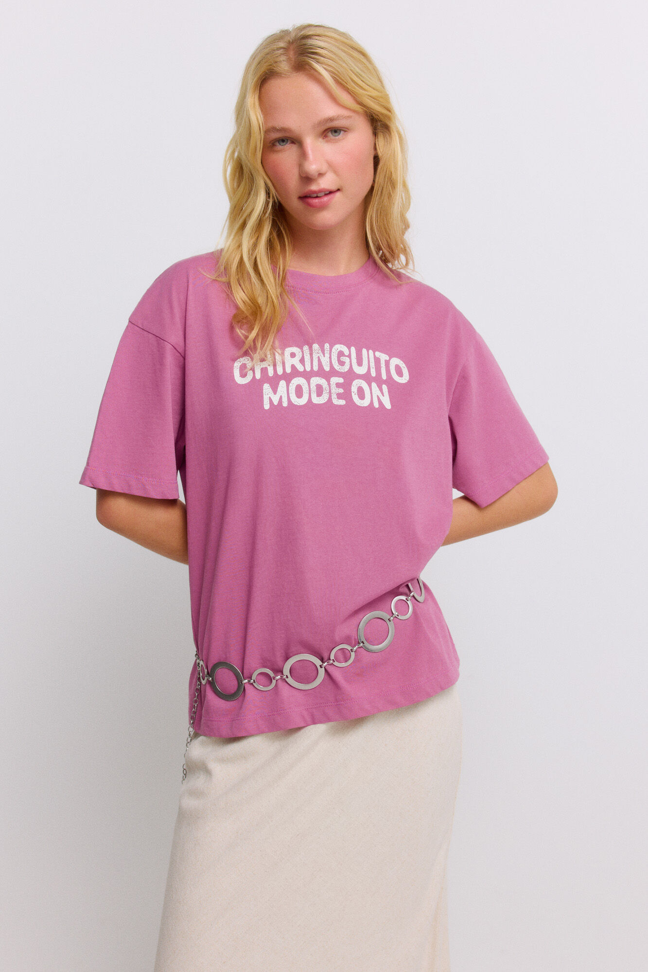 Springfield Playera de manga corta "chiringuito modo on"