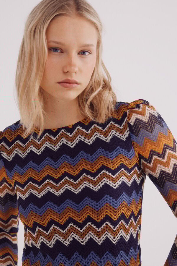 Springfield Playera zigzag estructura marino