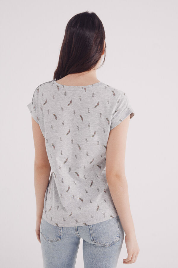 Springfield Playera manga vuelta botones hombro gris