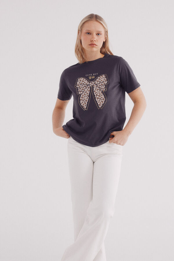Springfield Playera "I'm real baby…" gris