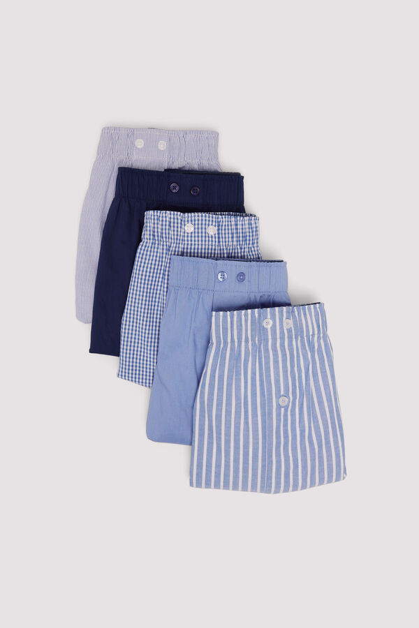 Springfield Pack de 5 calzones popelín estampados marino
