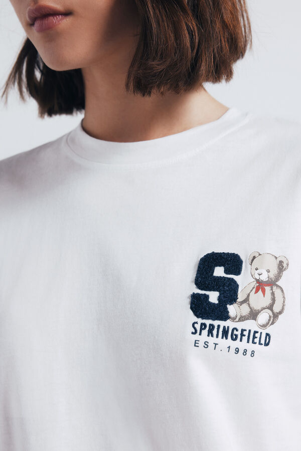 Springfield Playera gr&aacute;fica blanco