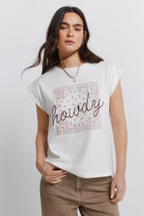Springfield Playera de algod&oacute;n bandana blanco