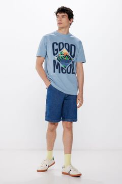 Springfield Playera good mood azul mezcla