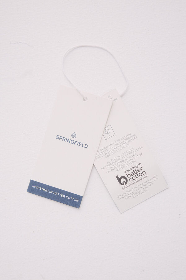 Springfield Camiseta básica cuello redondo azul