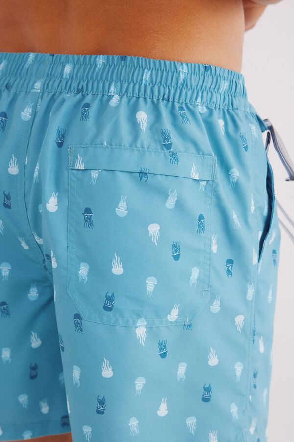 Springfield Bañador estampado medusas azul