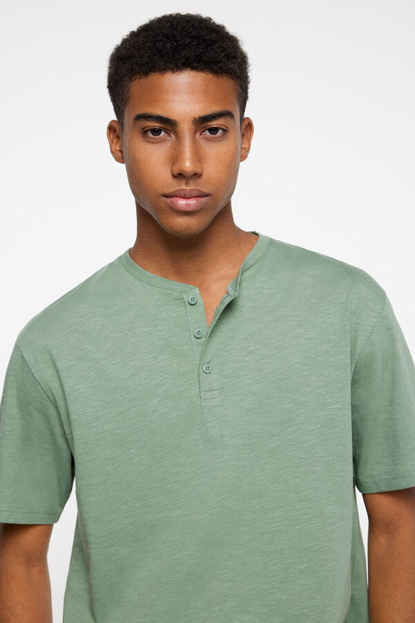 Springfield Playera cuello panadero verde