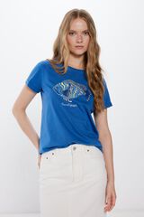 Springfield Playera Gráfica Marina azul