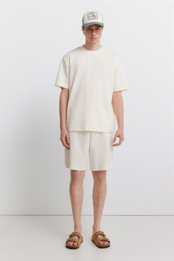 Springfield Playera de tela waffle blanco