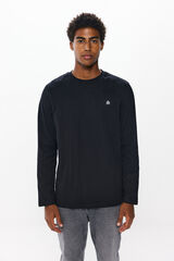 Springfield Playera manga larga peach negro