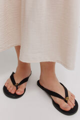 Springfield Sandalia con adorno negro