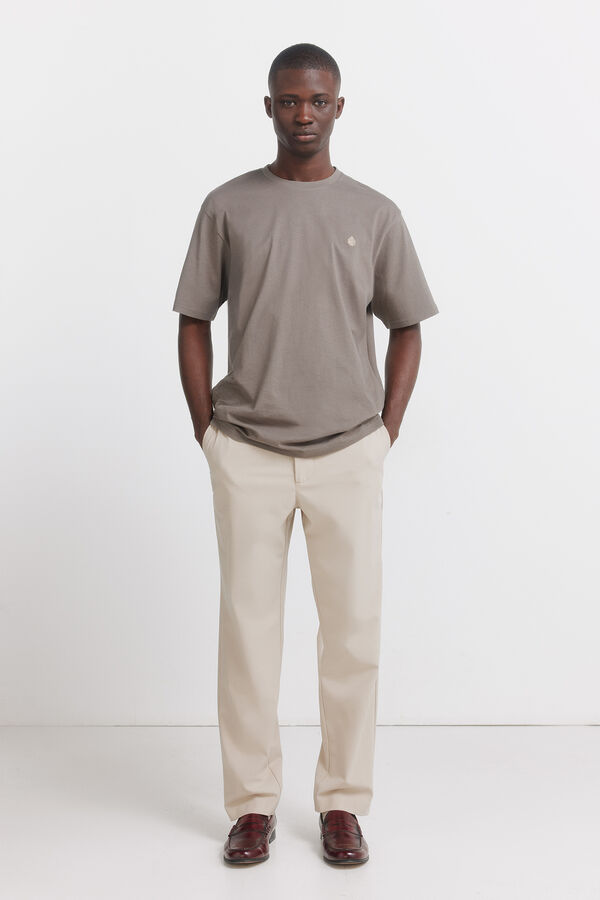 Springfield Camiseta b&aacute;sica logo Springfield caf&eacute;